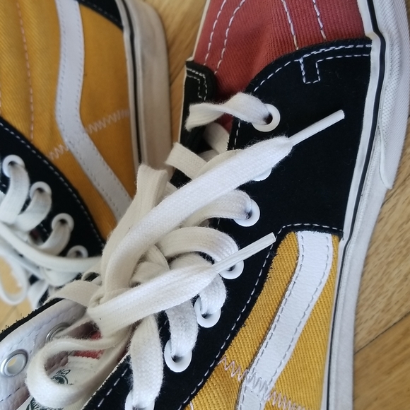 Vans Sk8-Hi Varsity Multi Suede Canvas Blanc De Blanc Leather 41 - Picture 7 of 10